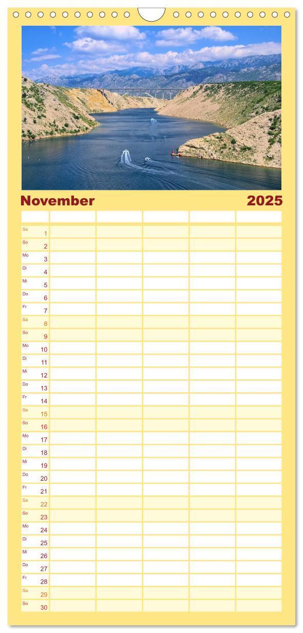 Bild: 9783457119112 | Familienplaner 2025 - Kroatien mit 5 Spalten (Wandkalender, 21 x 45...