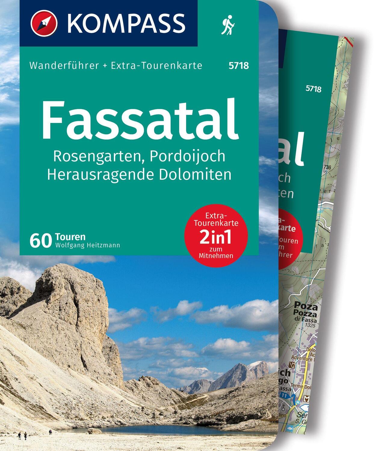 Cover: 9783991215486 | KOMPASS Wanderführer Fassatal, Rosengarten, 60 Touren mit...