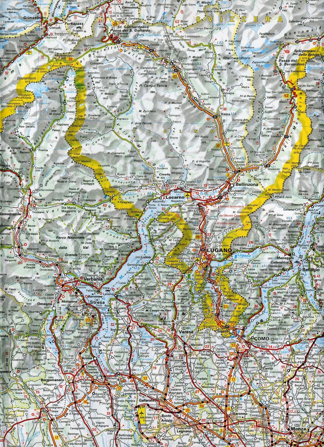 Bild: 9782067228450 | Michelin Aostatal, Piemont, Lombardei und Ligurien. Straßen- und...