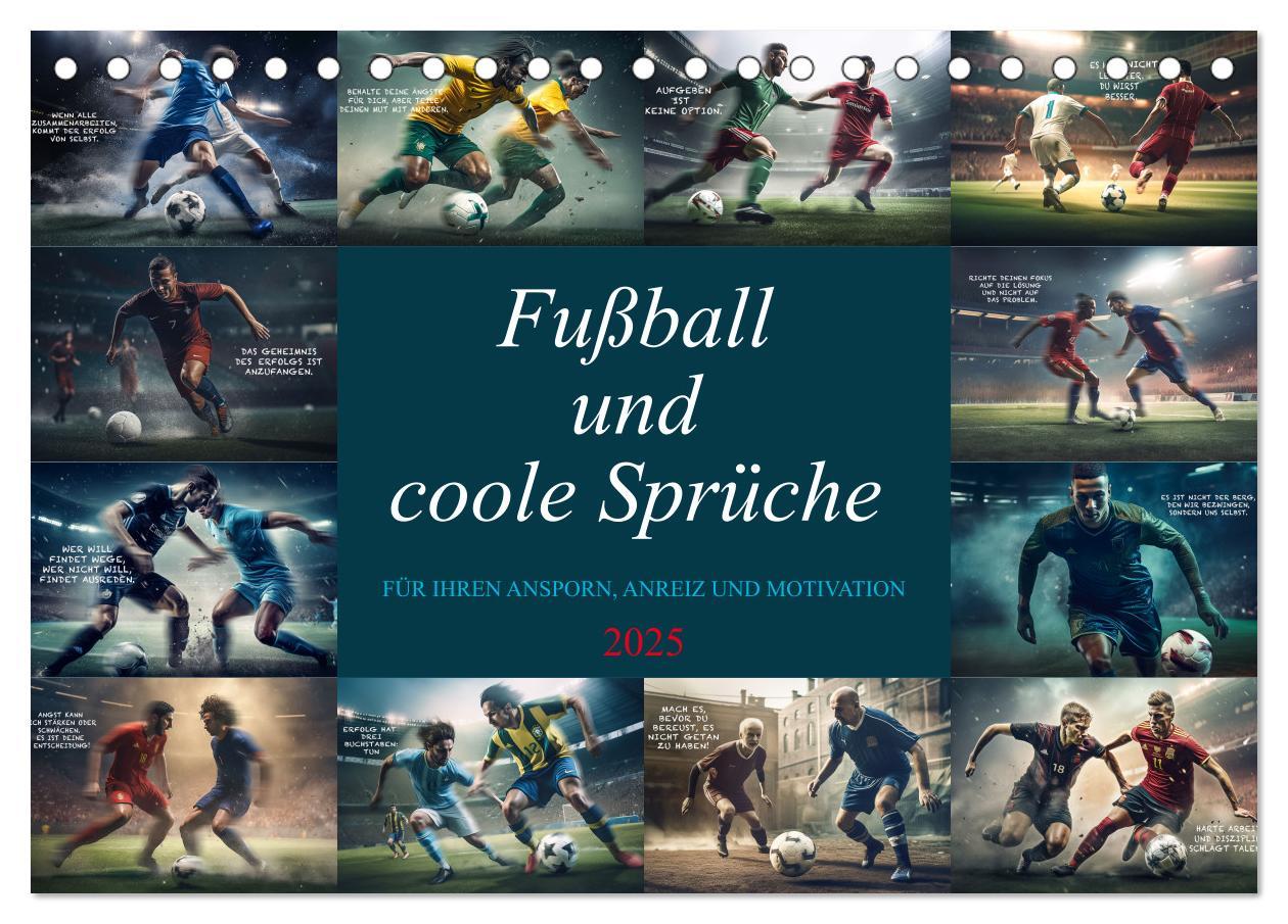 Cover: 9783383761065 | Fußball und coole Sprüche (Tischkalender 2025 DIN A5 quer),...