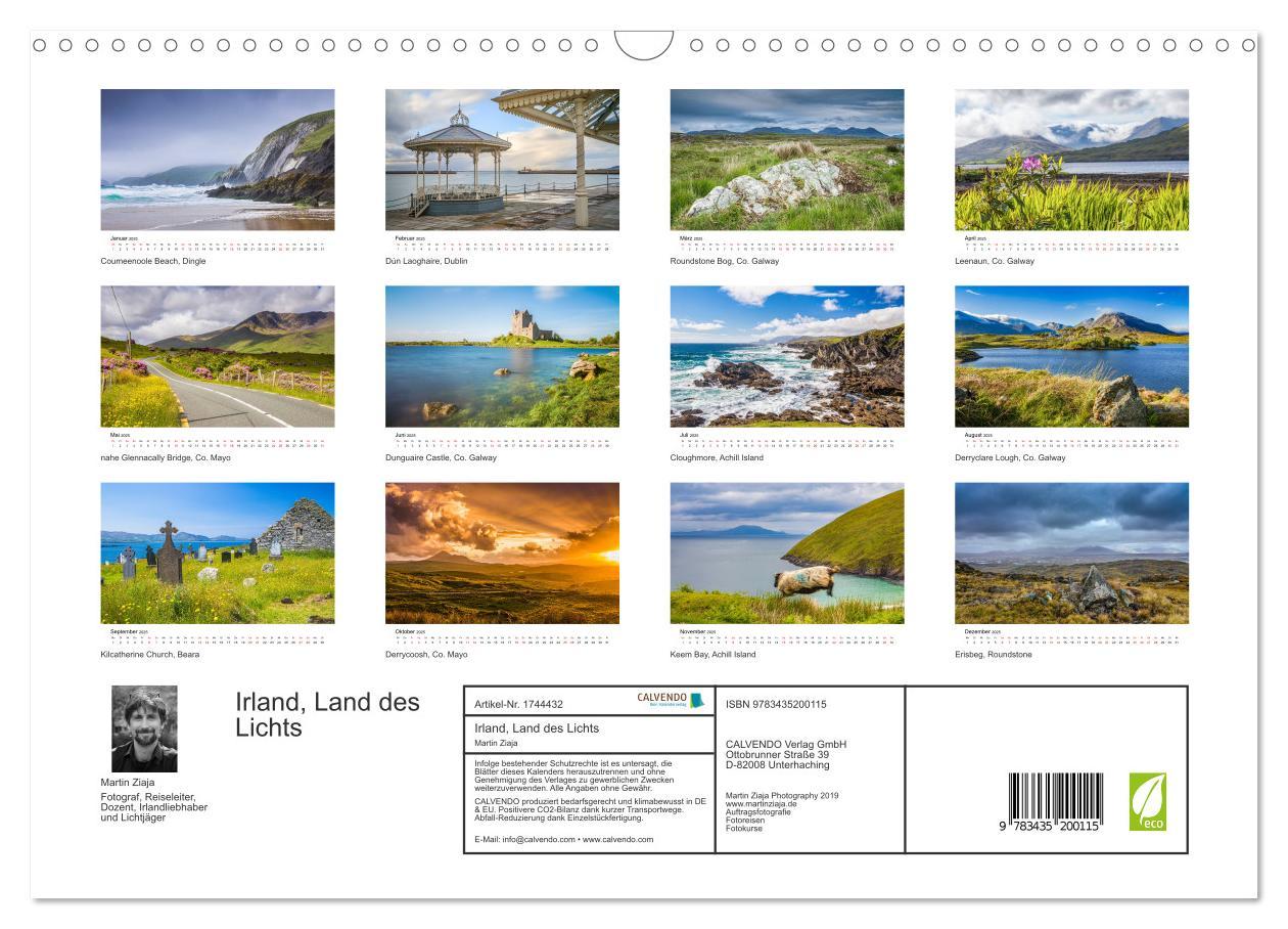 Bild: 9783435200115 | Irland, Land des Lichts (Wandkalender 2025 DIN A3 quer), CALVENDO...