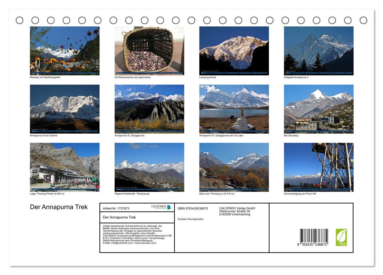 Bild: 9783435036875 | Der Annapurna Trek (Tischkalender 2025 DIN A5 quer), CALVENDO...