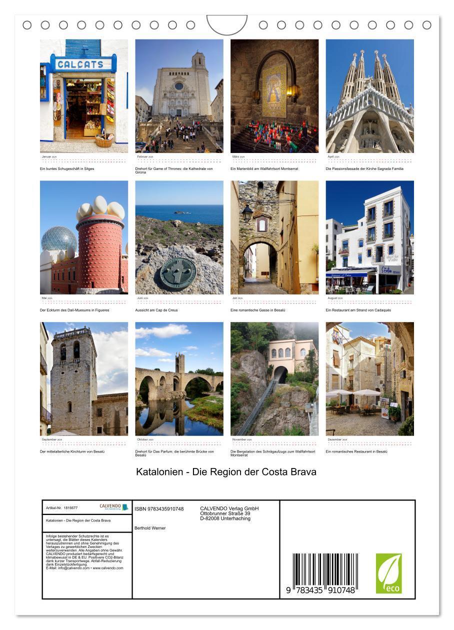 Bild: 9783435910748 | Katalonien - Die Region der Costa Brava (Wandkalender 2025 DIN A4...