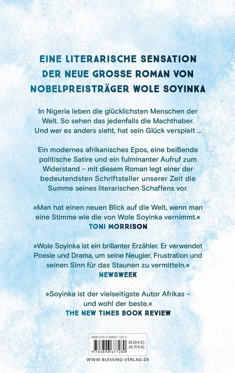 Bild: 9783896677280 | Die glücklichsten Menschen der Welt | Roman | Wole Soyinka | Buch