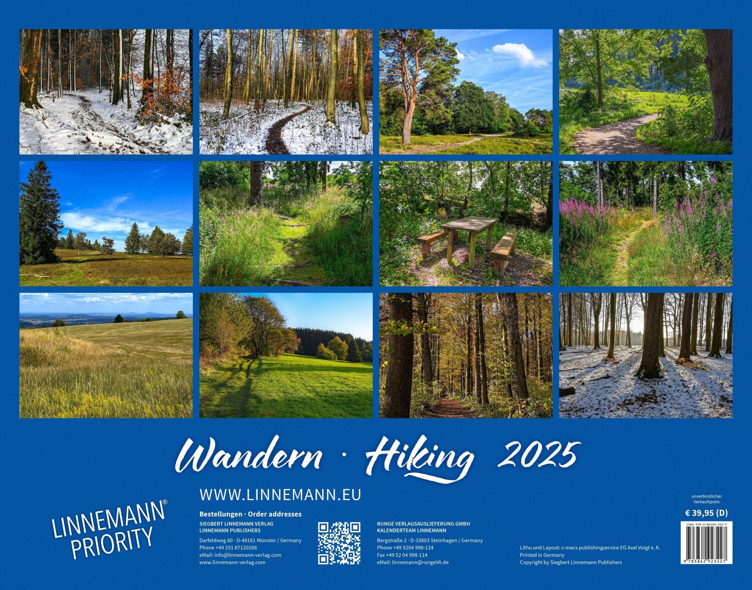 Bild: 9783862923427 | Wandern Hiking 2025 Großformat-Kalender 58 x 45,5 cm | Hiking 2025