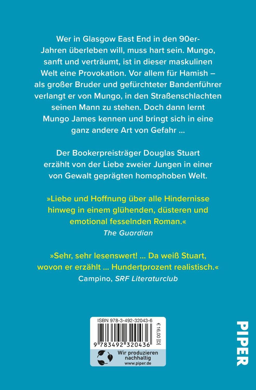 Rückseite: 9783492320436 | Young Mungo | Roman Sunday Times Bestseller # 1 | Douglas Stuart