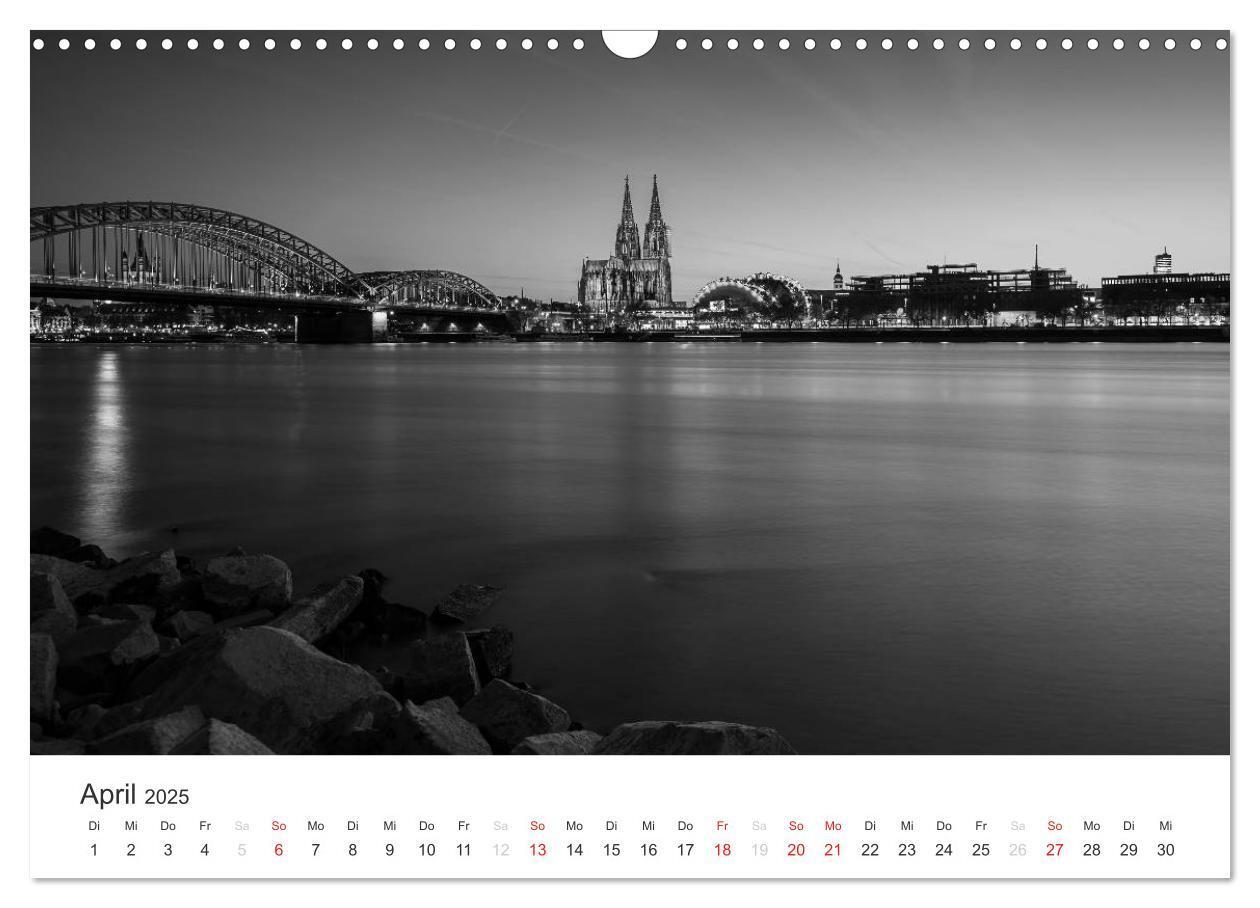 Bild: 9783435556915 | Köln - monochrome Ansichten (Wandkalender 2025 DIN A3 quer),...