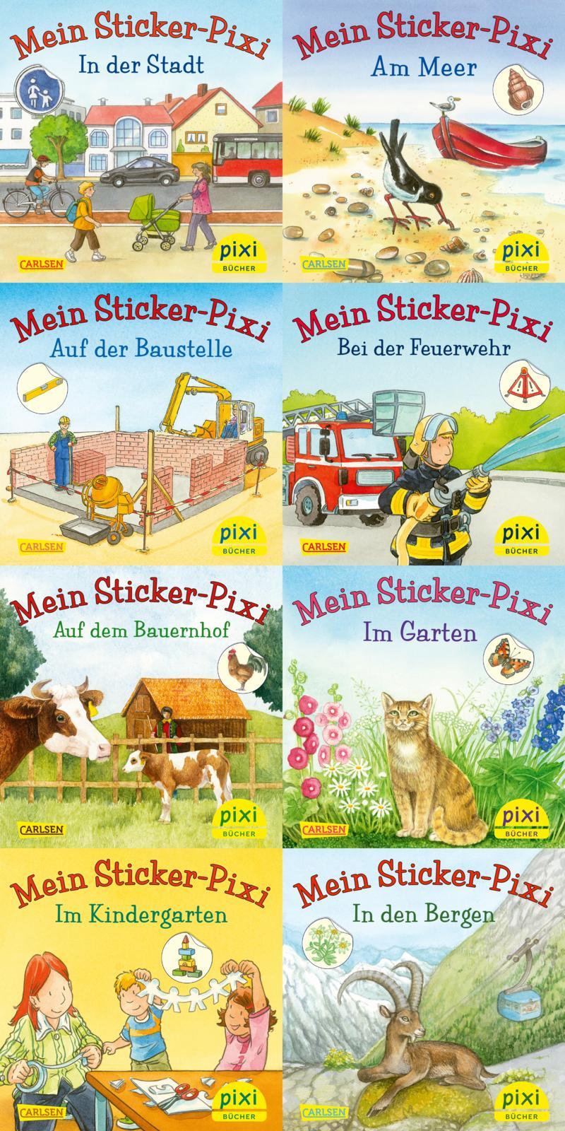 Cover: 9783551907233 | Pixi-8er-Set 199: Meine Sticker-Pixis (8x1 Exemplar) | Broschüre