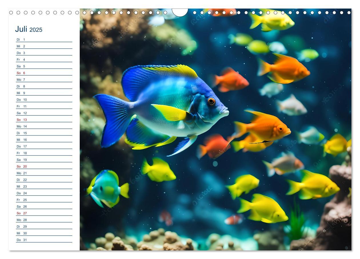 Bild: 9783457144770 | Aquarienzauber - Bunte KI Unterwasserwelten (Wandkalender 2025 DIN...