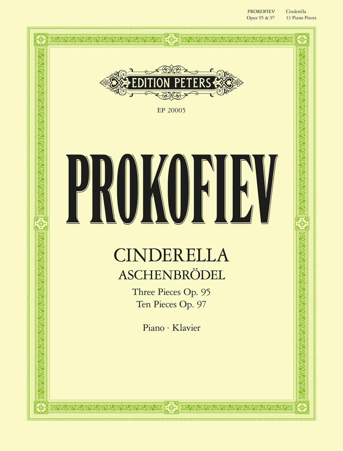 Cover: 9790577024264 | Thirteen pieces from the ballet Cinderella for Piano Op. 95 &amp; Op....