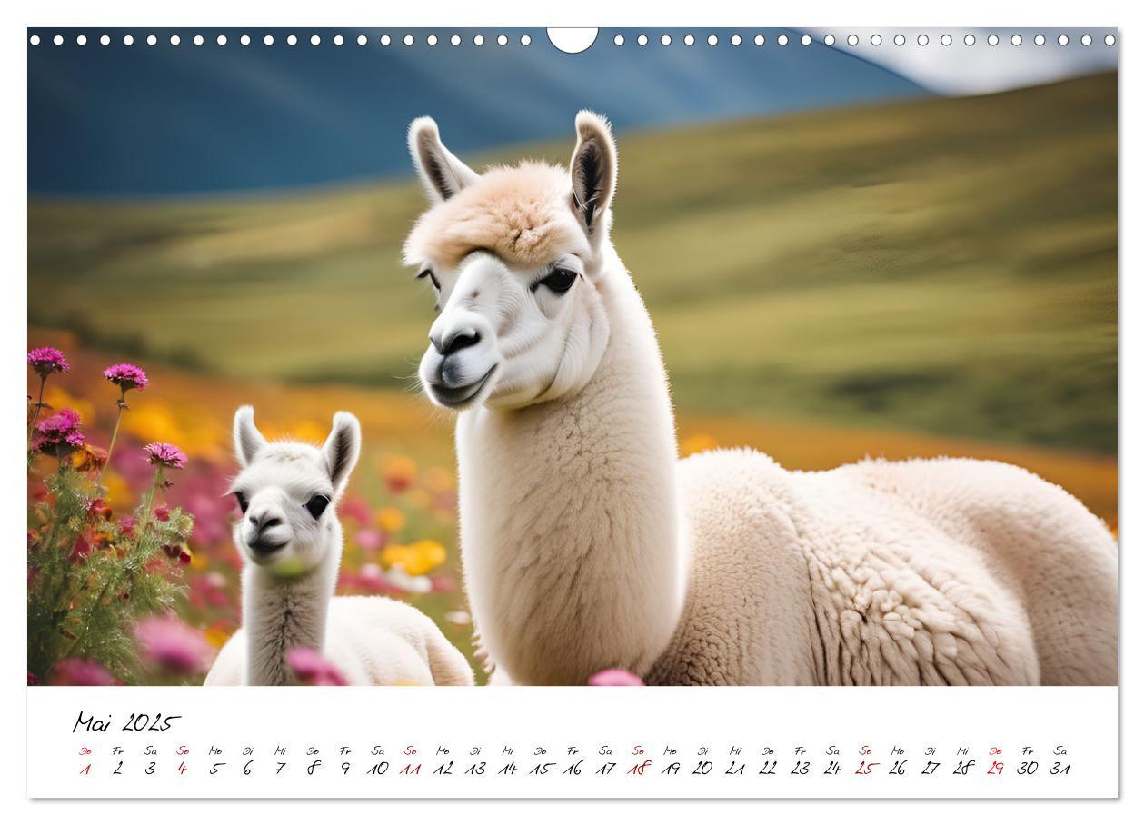 Bild: 9783457189399 | Alpakas, die sanften Andenbewohner (Wandkalender 2025 DIN A3 quer),...