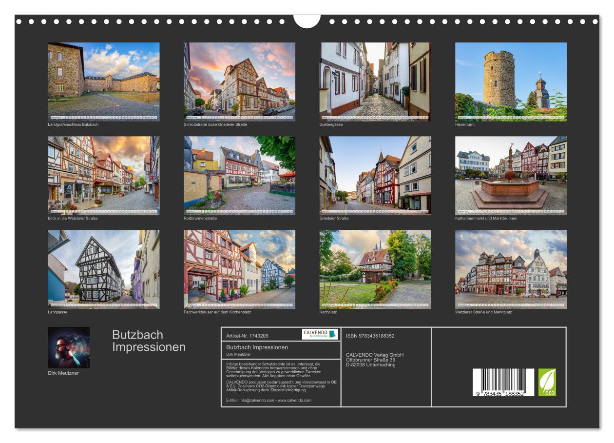 Bild: 9783435188352 | Butzbach Impressionen (Wandkalender 2025 DIN A3 quer), CALVENDO...