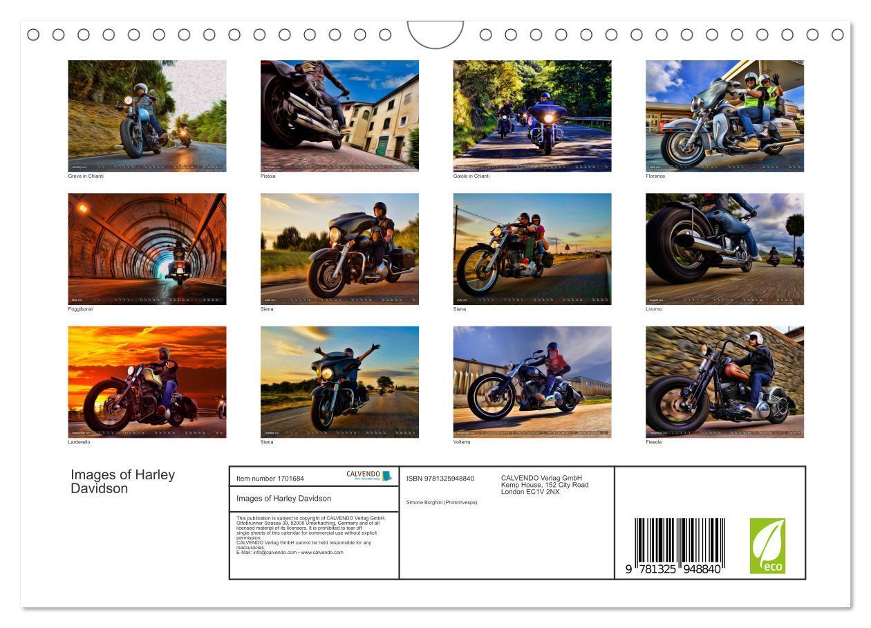 Bild: 9781325948840 | Images of Harley Davidson (Wall Calendar 2025 DIN A4 landscape),...