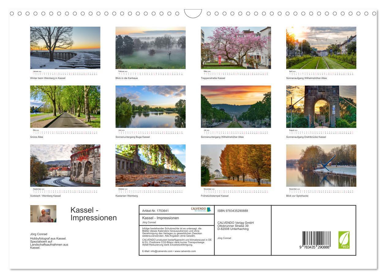 Bild: 9783435290888 | Kassel - Impressionen (Wandkalender 2025 DIN A3 quer), CALVENDO...