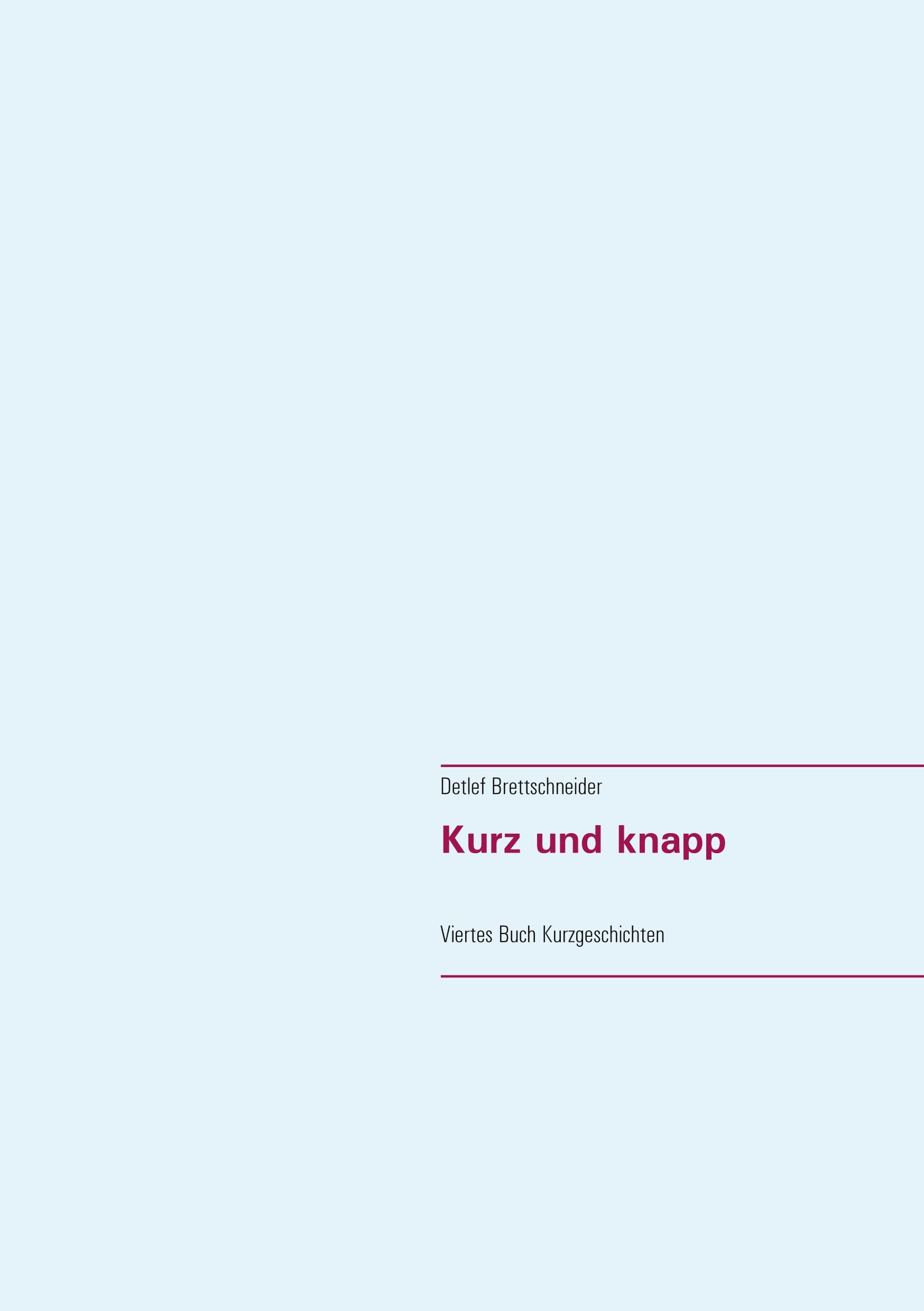 Cover: 9783751960267 | Kurz und knapp | Viertes Buch Kurzgeschichten | Detlef Brettschneider