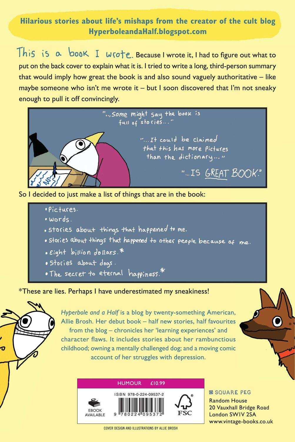 Rückseite: 9780224095372 | Hyperbole and a Half | Allie Brosh | Taschenbuch | Englisch | 2013