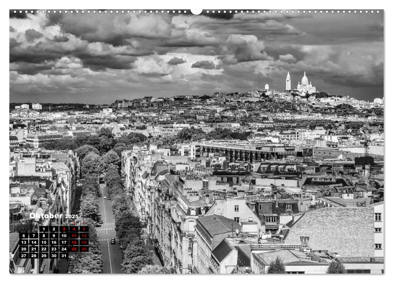 Bild: 9783435366866 | Paris-Impressionen in Schwarz-Weiß (Wandkalender 2025 DIN A2 quer),...