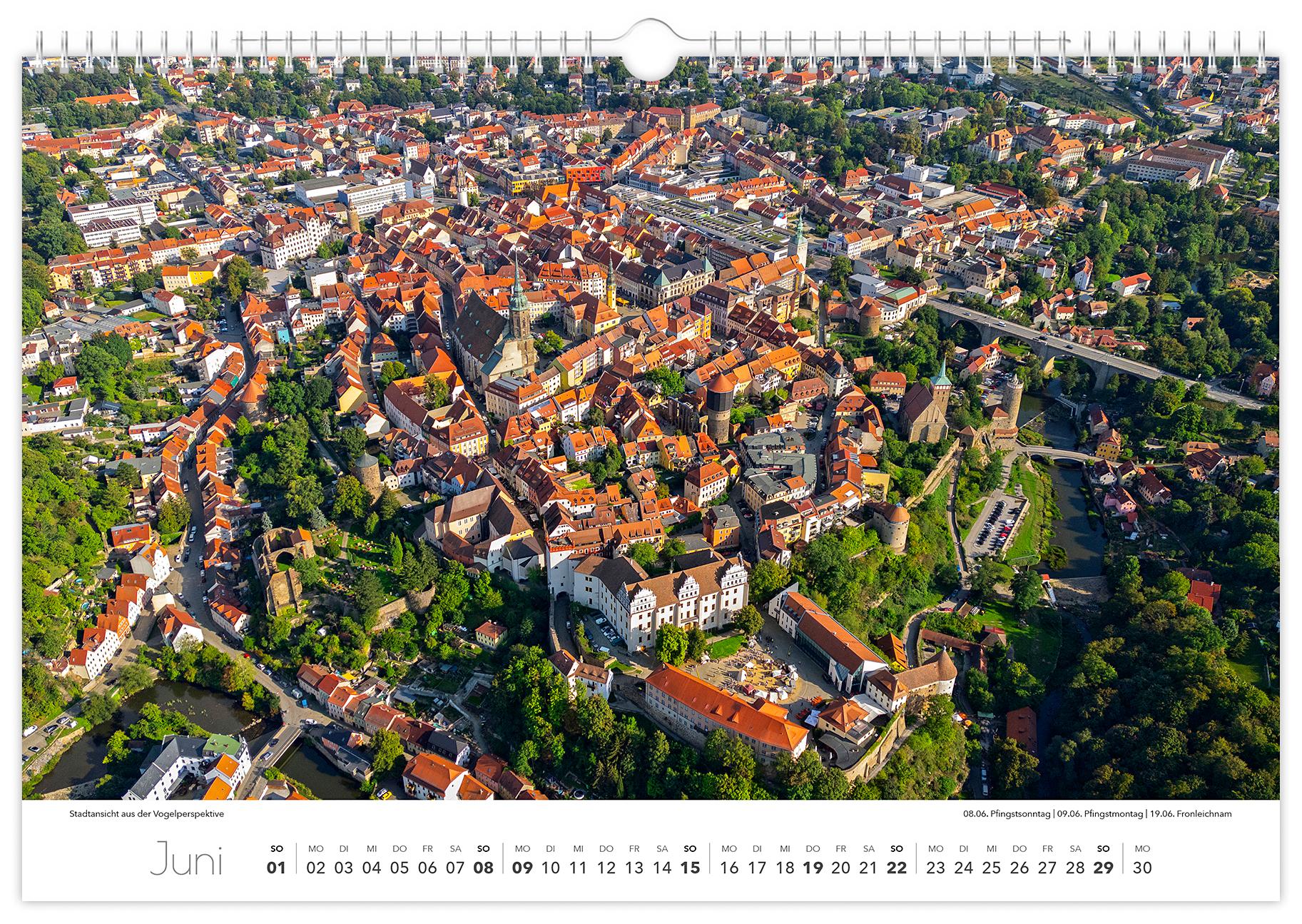 Bild: 9783910680531 | Kalender Bautzen 2025 | 45 x 30 cm weißes Kalendarium | Peter Schubert