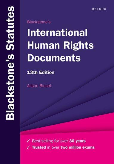 Cover: 9780192858535 | Blackstone's International Human Rights Documents | Alison Bisset