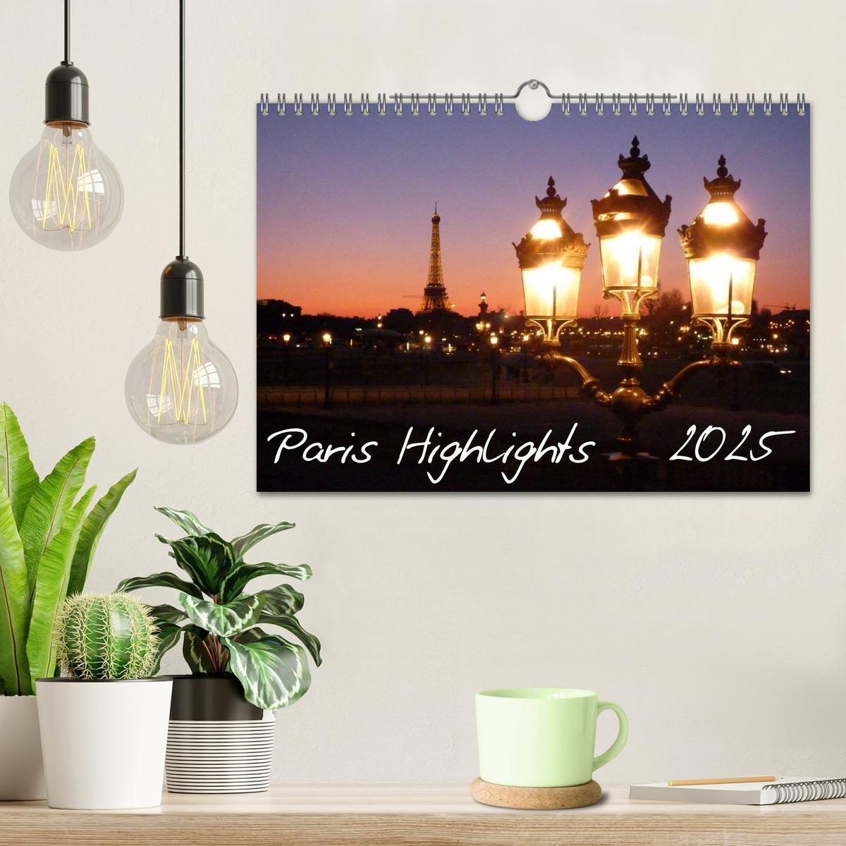 Bild: 9783435637003 | Paris Highlights Wandkalender 2025 DIN A3 quer (Wandkalender 2025...