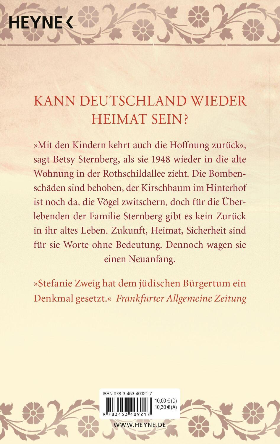 Bild: 9783453409217 | Neubeginn in der Rothschildallee 04 | Stefanie Zweig | Taschenbuch