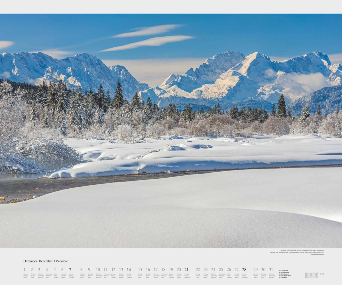 Bild: 4250809653747 | DUMONT - Im Zugspitzland 2025 Wandkalender, 60x50cm, Kalender mit...