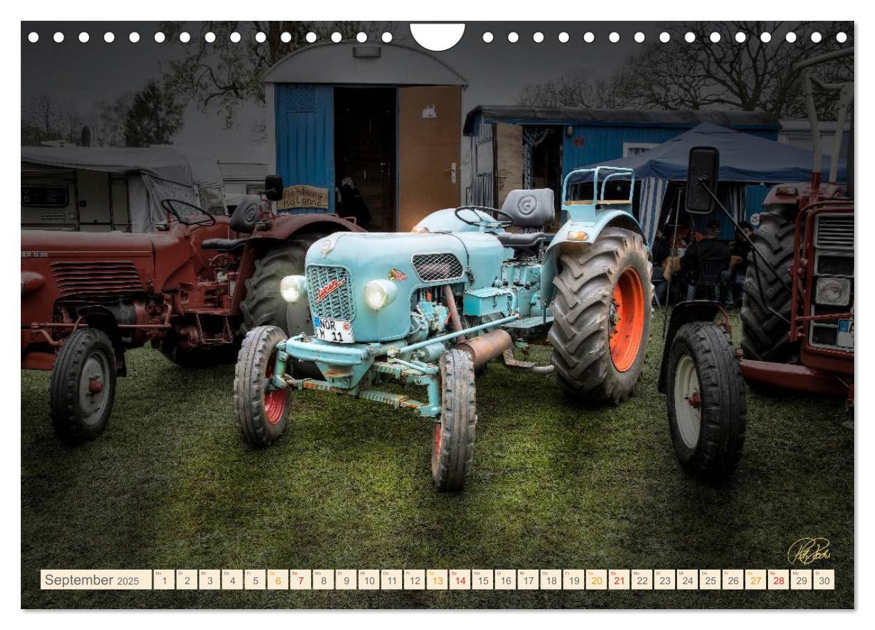 Bild: 9783435609710 | Oldtimer - Traktoren für Liebhaber (Wandkalender 2025 DIN A4 quer),...