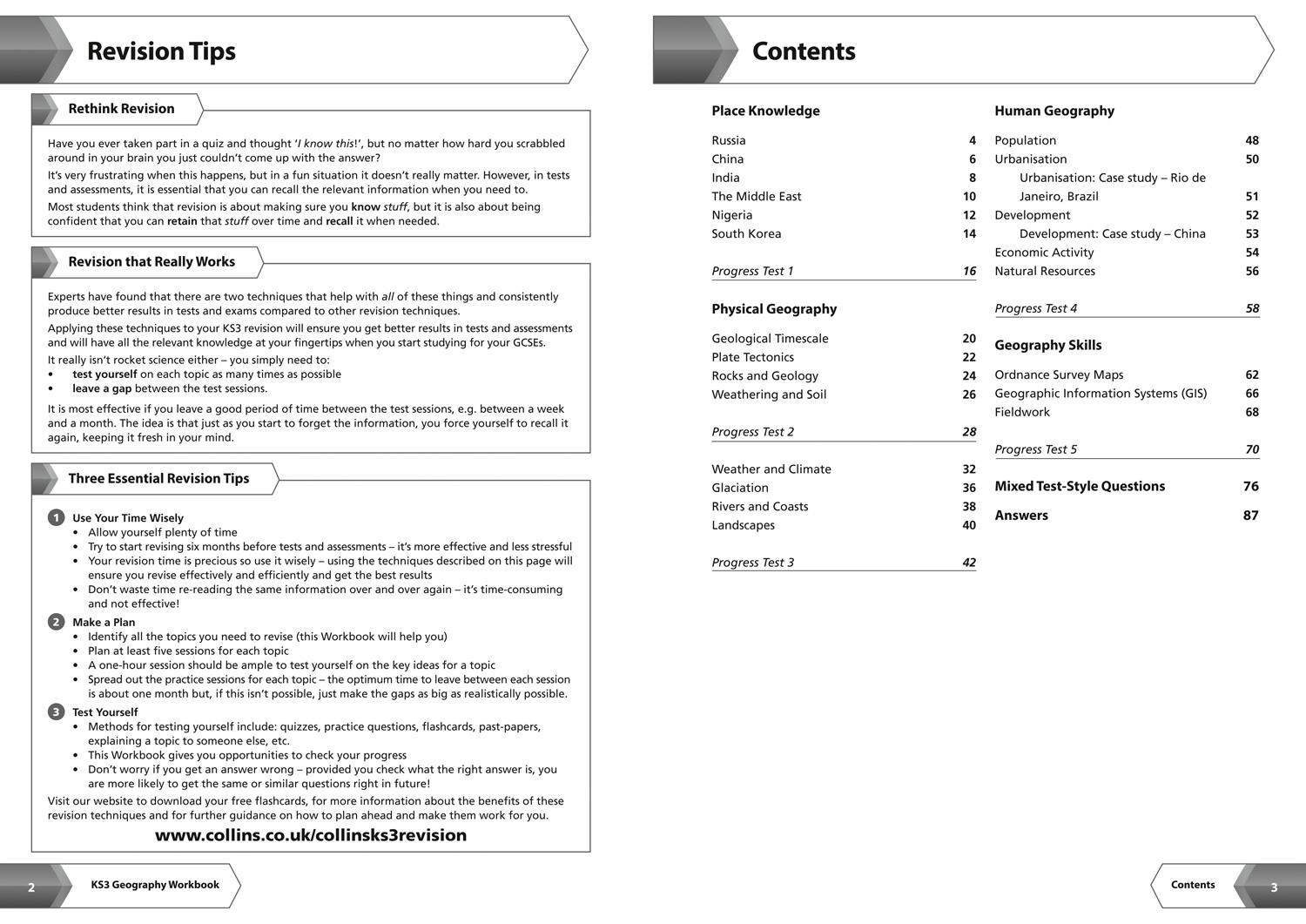 Bild: 9780008399924 | KS3 Geography Workbook | Ideal for Years 7, 8 and 9 | Collins KS3