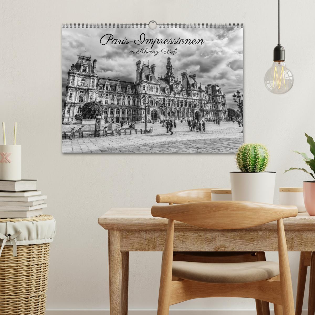 Bild: 9783435367337 | Paris-Impressionen in Schwarz-Weiß (Wandkalender 2025 DIN A3 quer),...