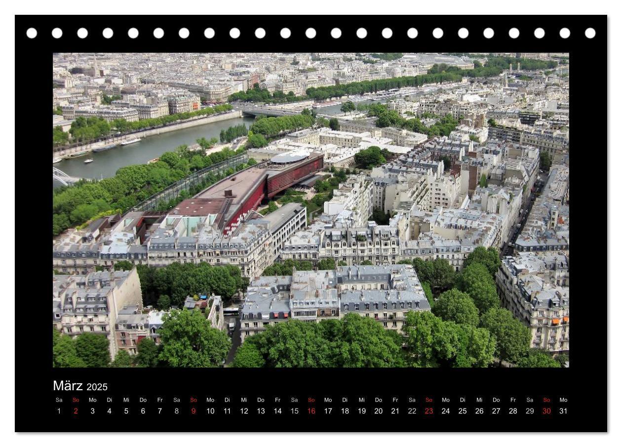 Bild: 9783435720750 | Paris von oben (Tischkalender 2025 DIN A5 quer), CALVENDO...