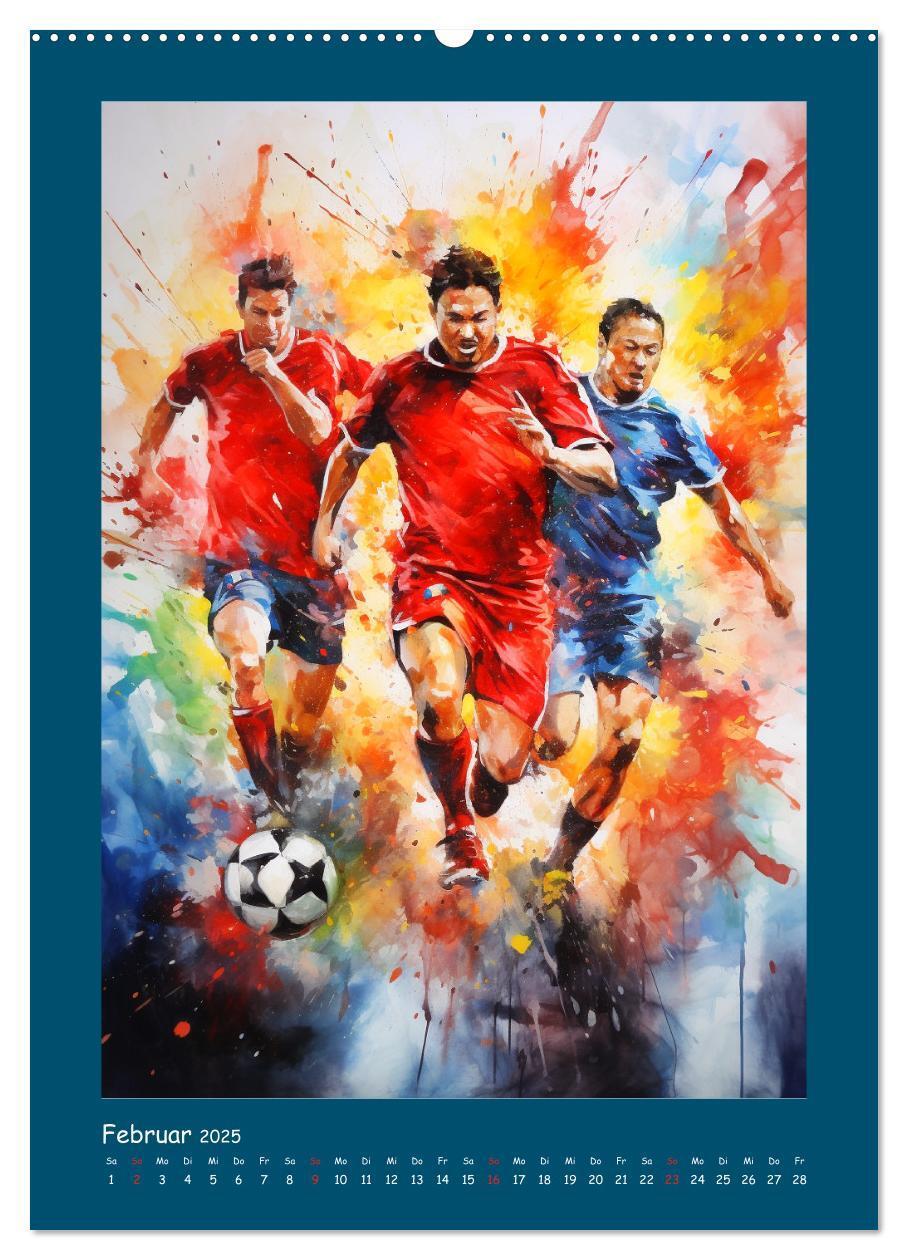 Bild: 9783383806926 | Leidenschaft Fussball. Stadionstimmung im Aquarellstil...