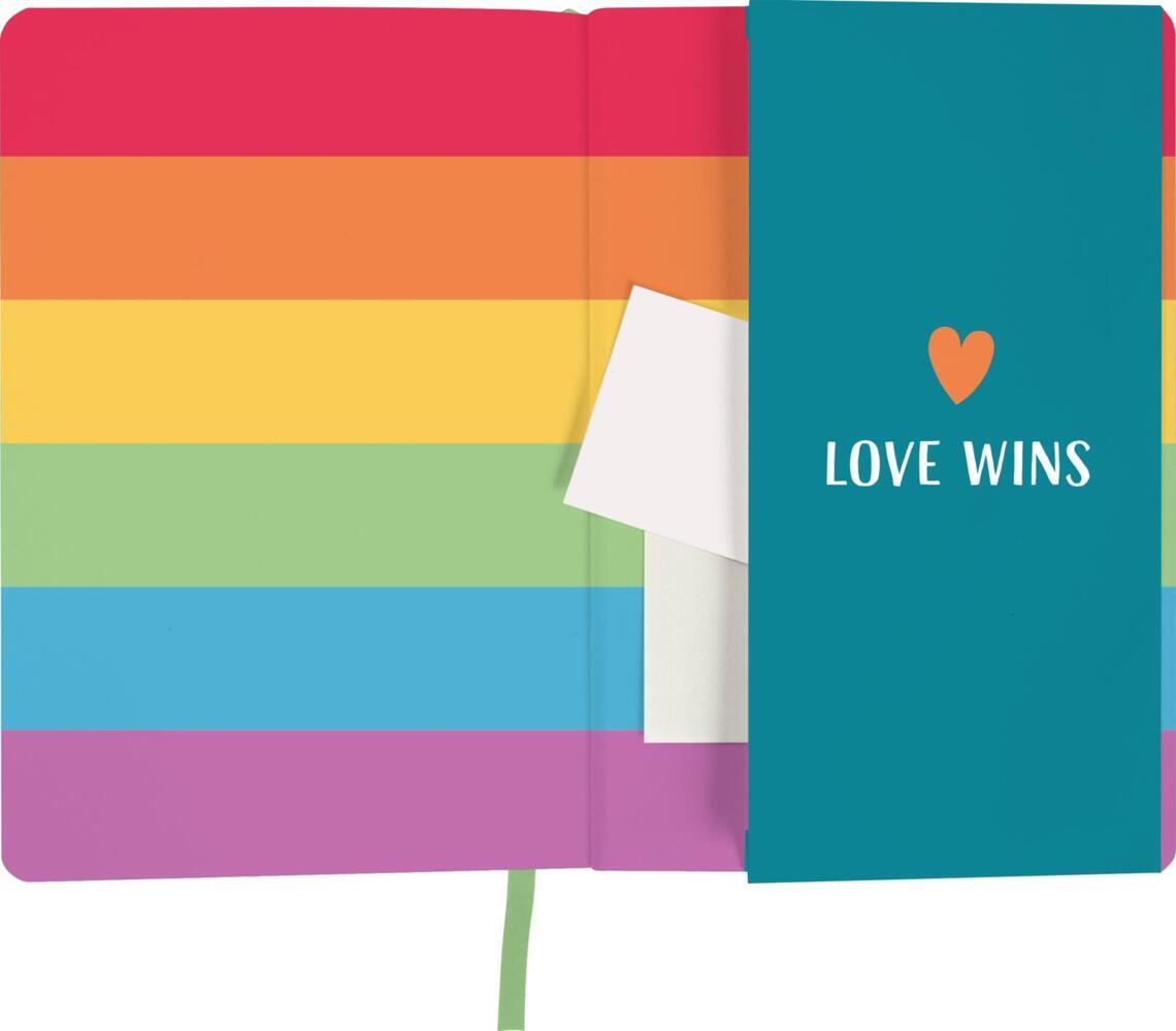 Bild: 4014489126584 | myNOTES Notizbuch A5: Love is Love | Notebook medium, gepunktet | Buch