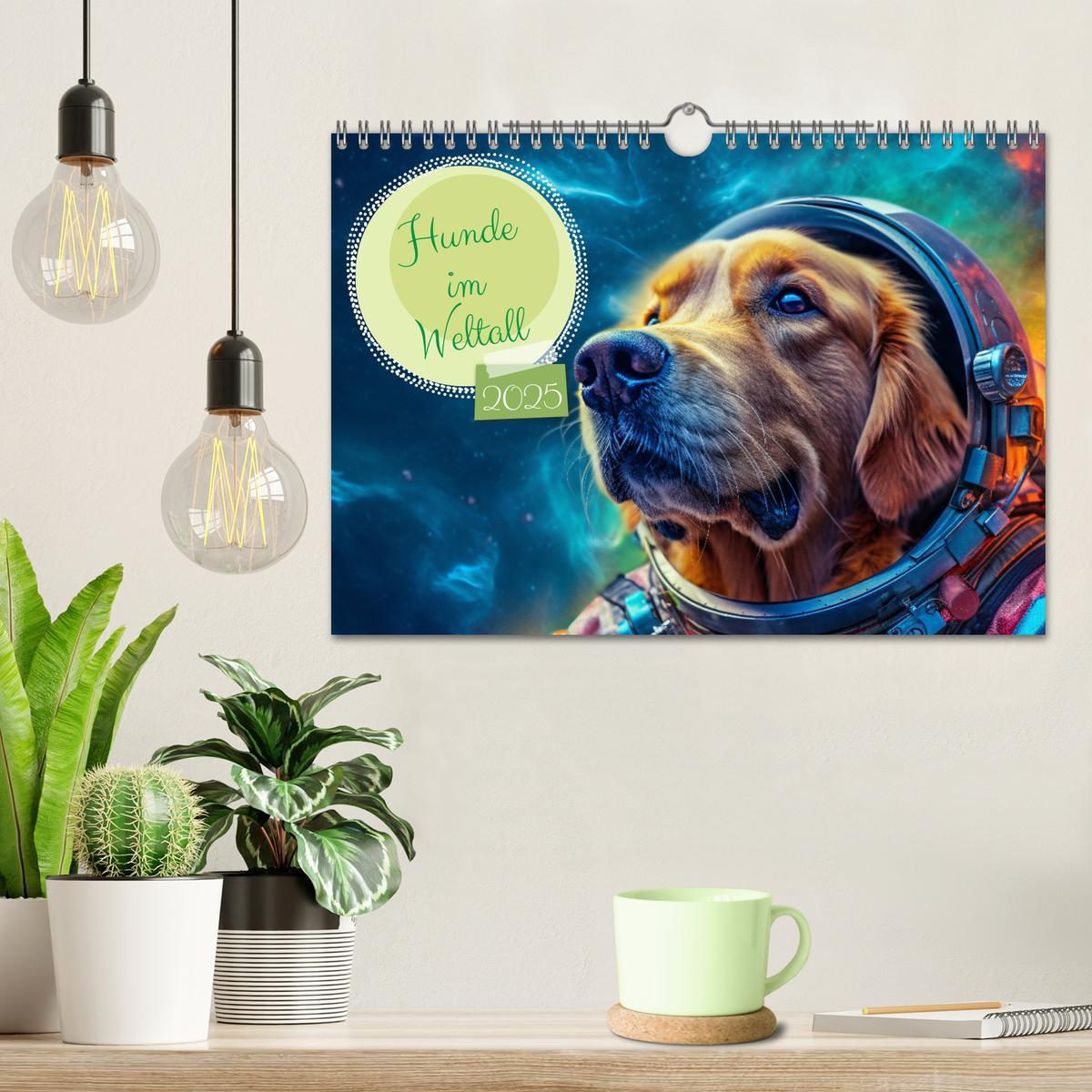 Bild: 9783383858987 | Hunde im Weltall (Wandkalender 2025 DIN A4 quer), CALVENDO...