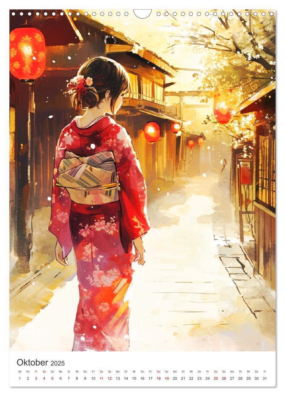 Bild: 9783383816017 | Japan. Impressionen im Aquarell-Stil (Wandkalender 2025 DIN A3...