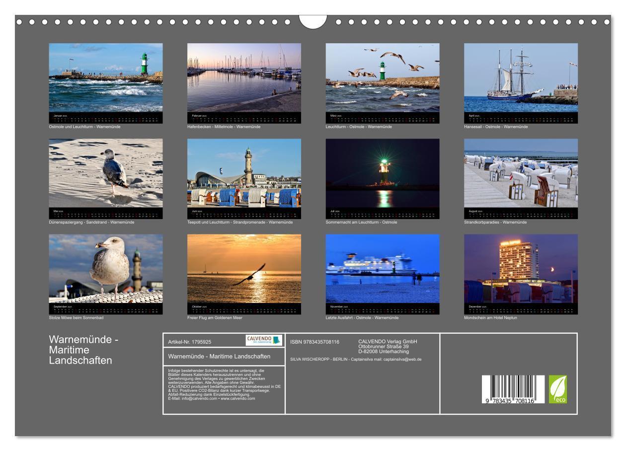 Bild: 9783435708116 | Warnemünde - Maritime Landschaften (Wandkalender 2025 DIN A3 quer),...