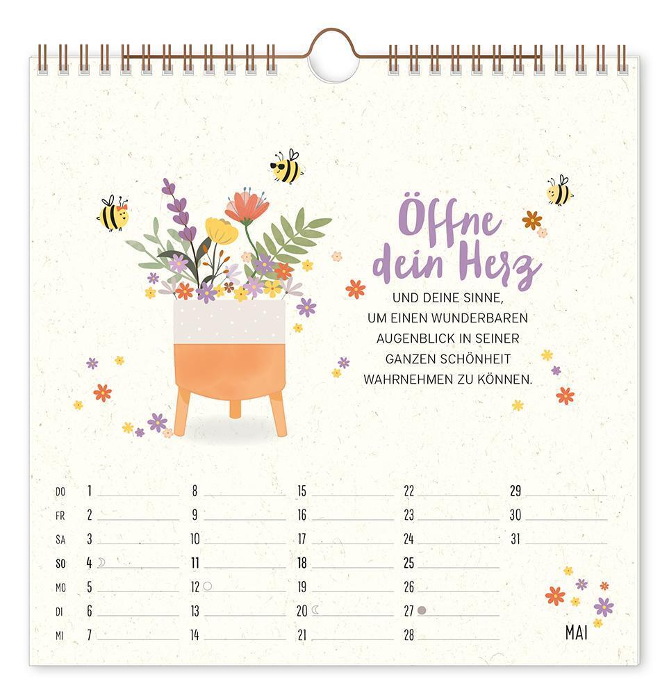 Bild: 9783986361242 | Wandkalender quadratisch 2025 Bee happy | Wandkalender | Original