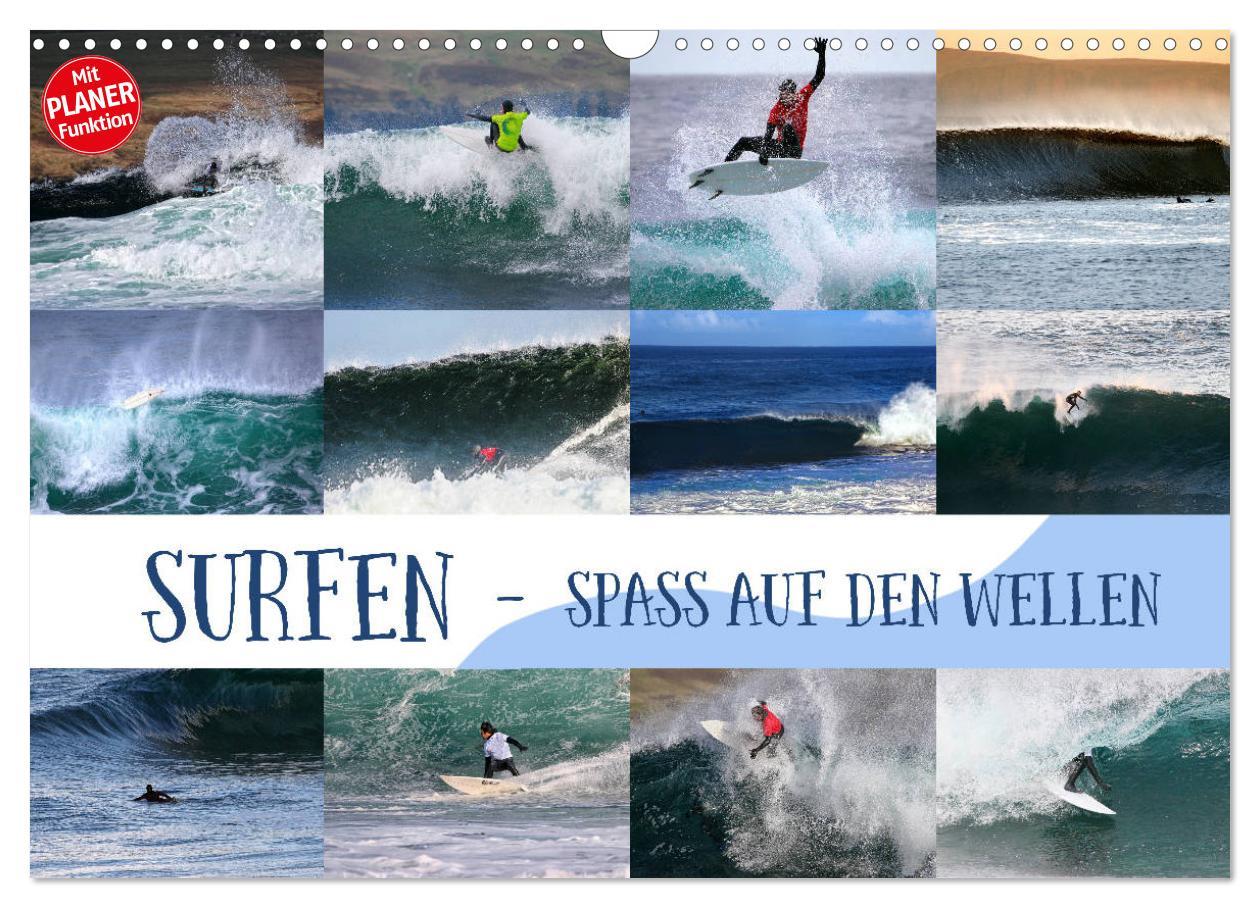 Cover: 9783435381647 | Surfen - Spaß auf den Wellen (Wandkalender 2025 DIN A3 quer),...