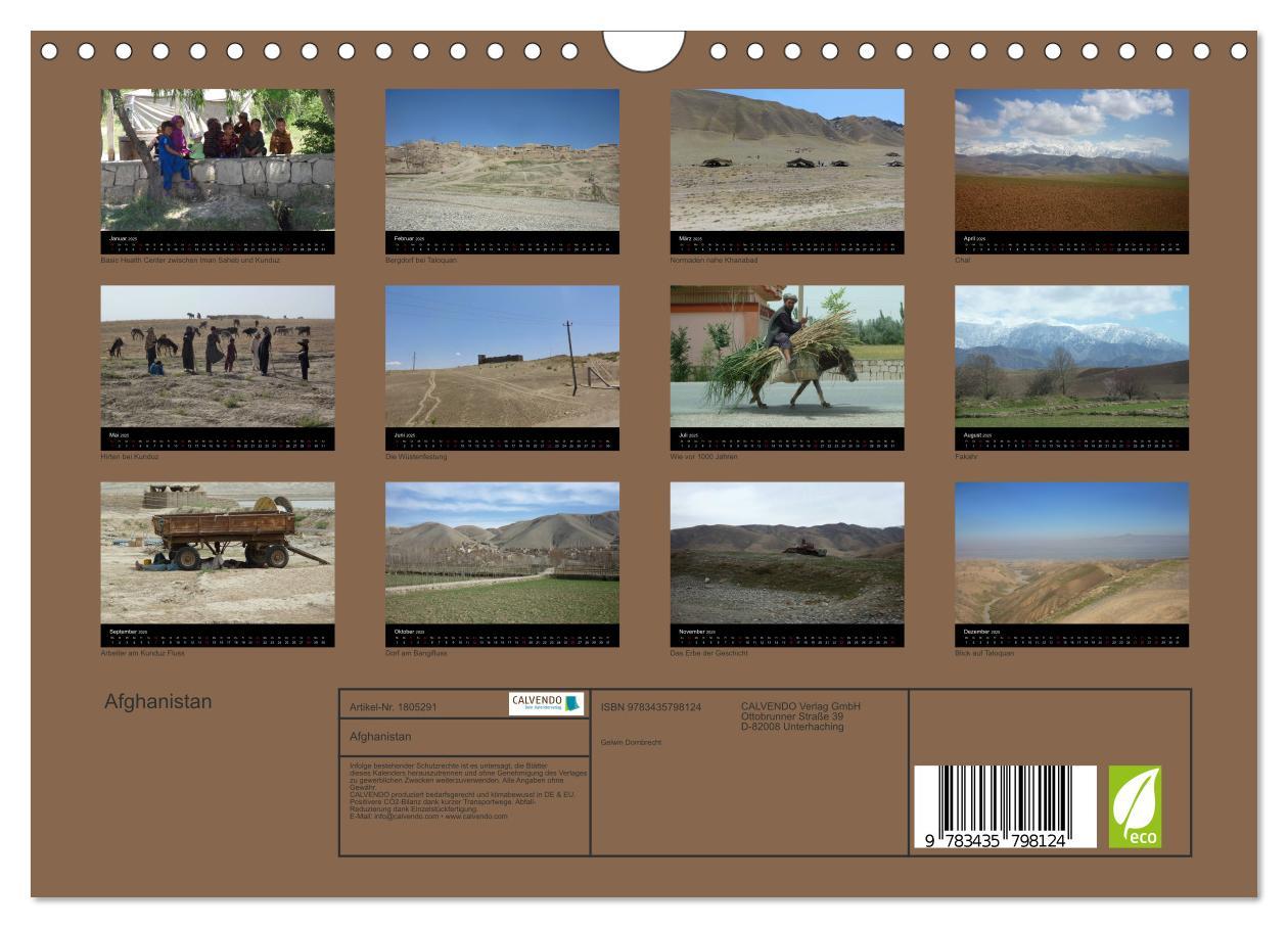 Bild: 9783435798124 | Afghanistan (Wandkalender 2025 DIN A4 quer), CALVENDO Monatskalender