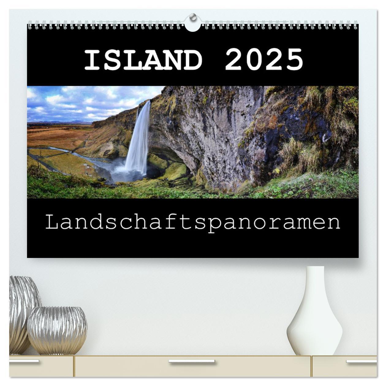 Cover: 9783435700646 | Island 2025 Landschaftspanoramen (hochwertiger Premium Wandkalender...