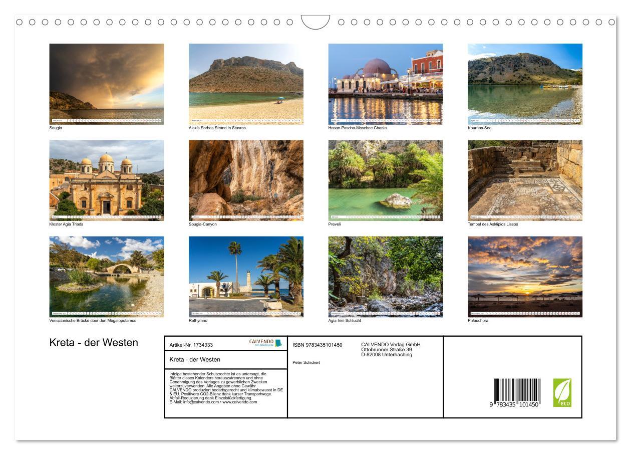 Bild: 9783435101450 | Kreta - der Westen (Wandkalender 2025 DIN A3 quer), CALVENDO...