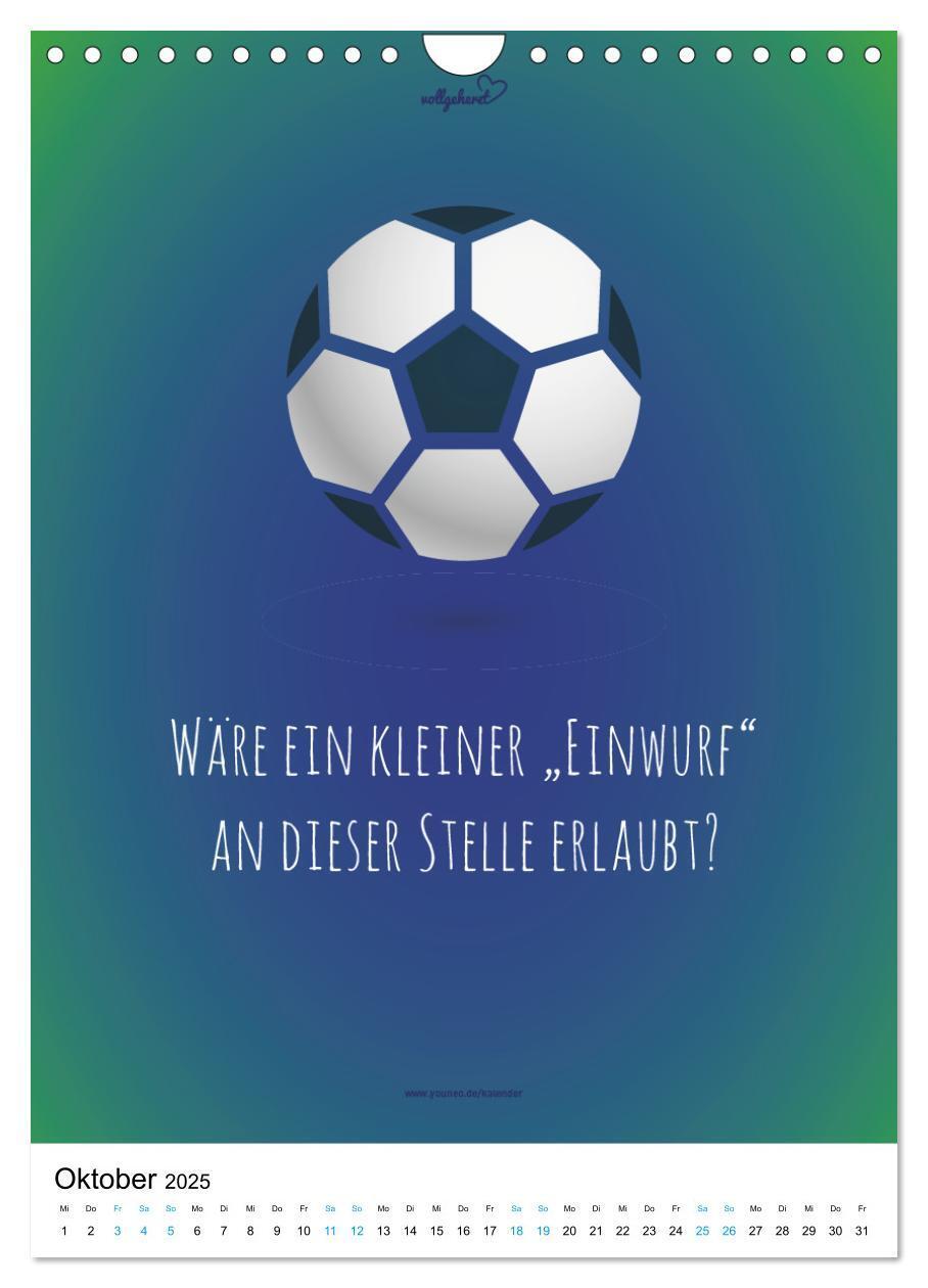 Bild: 9783435959525 | vollgeherzt: Der lustige Zitate-Wandkalender für Fußballfans und...