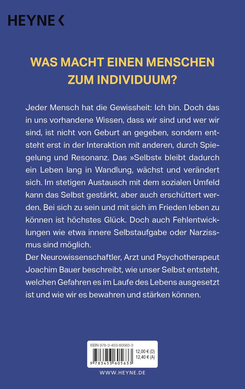 Bild: 9783453605633 | Wie wir werden, wer wir sind | Joachim Bauer | Taschenbuch | Deutsch