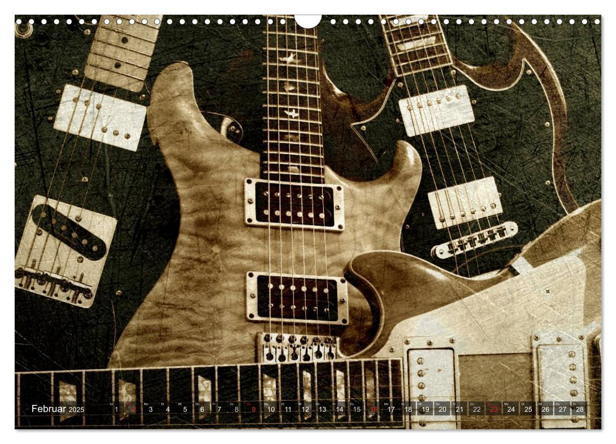 Bild: 9783435728282 | GITARREN Vintage Art (Wandkalender 2025 DIN A3 quer), CALVENDO...