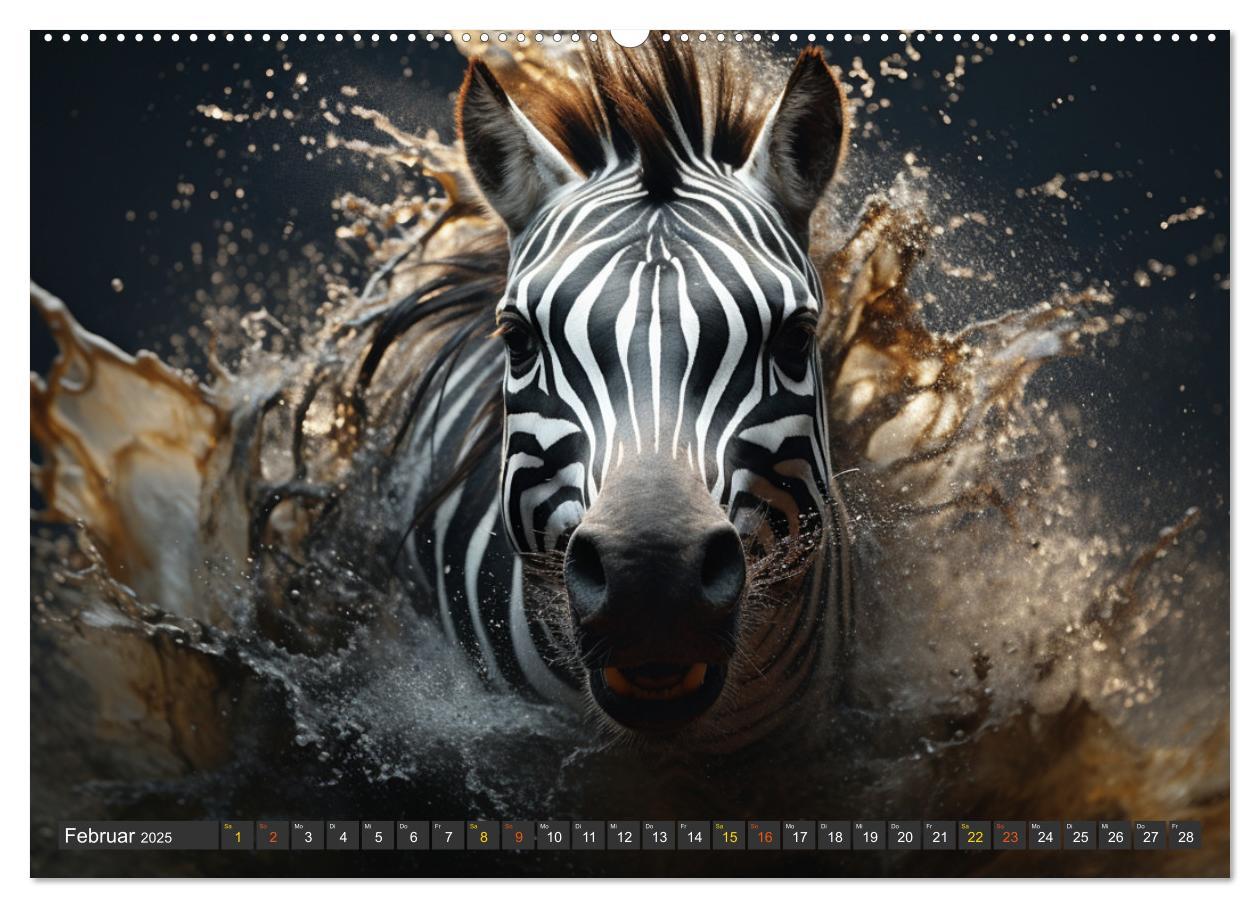 Bild: 9783457146200 | ZEBRAS - Modern Art (hochwertiger Premium Wandkalender 2025 DIN A2...