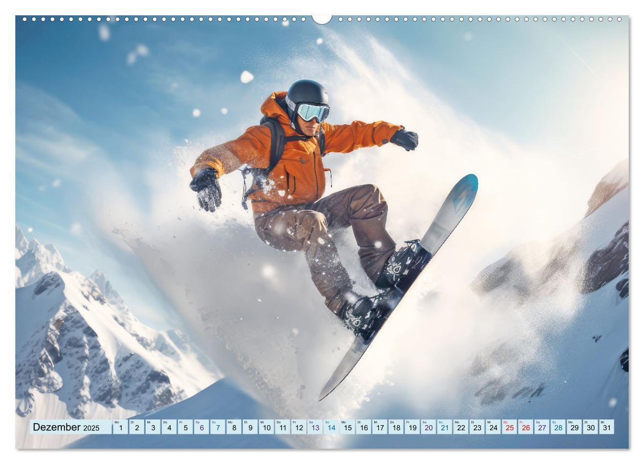 Bild: 9783383772238 | Snowboarder in Aktion (Wandkalender 2025 DIN A2 quer), CALVENDO...