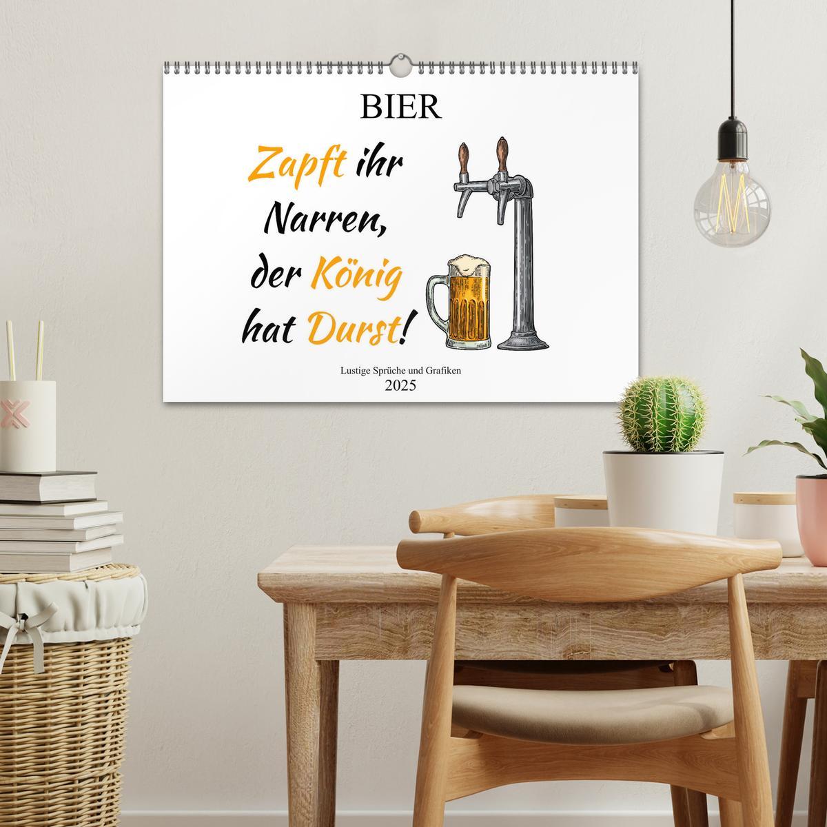 Bild: 9783435210985 | Bier - Lustige Sprüche und Grafiken (Wandkalender 2025 DIN A3...