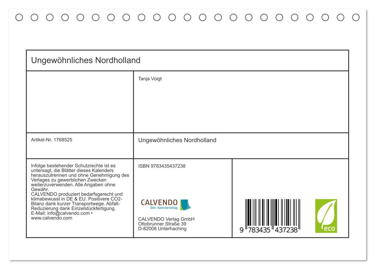 Bild: 9783435437238 | Ungewöhnliches Nordholland (Tischkalender 2025 DIN A5 quer),...