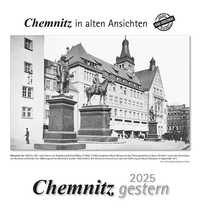 Cover: 9783961665945 | Chemnitz gestern 2025 | Chemnitz in alten Ansichten | Kalender | 13 S.