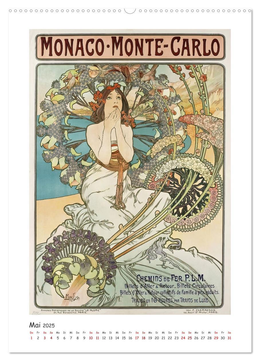 Bild: 9783435865154 | Alfons Mucha - Eine Hommage in zwölf Monaten (Wandkalender 2025 DIN...