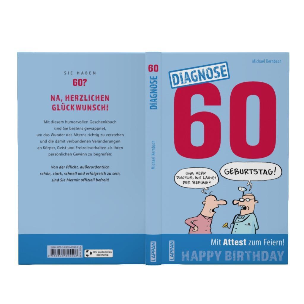 Bild: 9783830345503 | Diagnose 60 Happy Birthday (Geschenkbuch mit Attest zum Feiern) | Buch